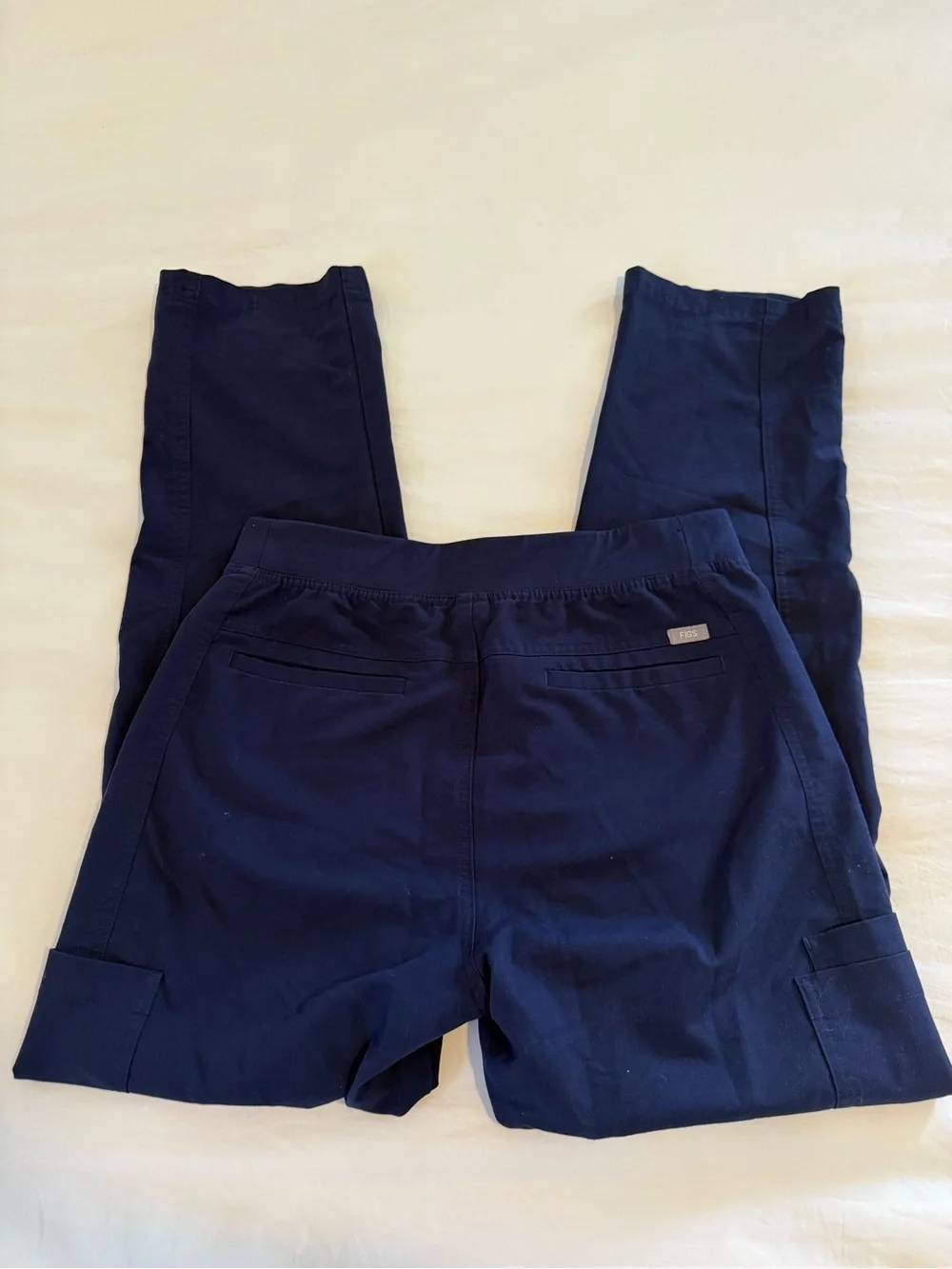 FIGS Men's Axim Cargo Scrub Pants Navy Blue- Medium